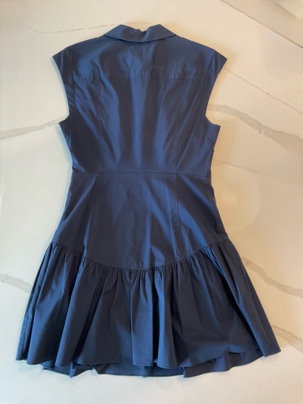 Milly Navy Cap-Sleeve Mini Dress - Picture 9 of 12